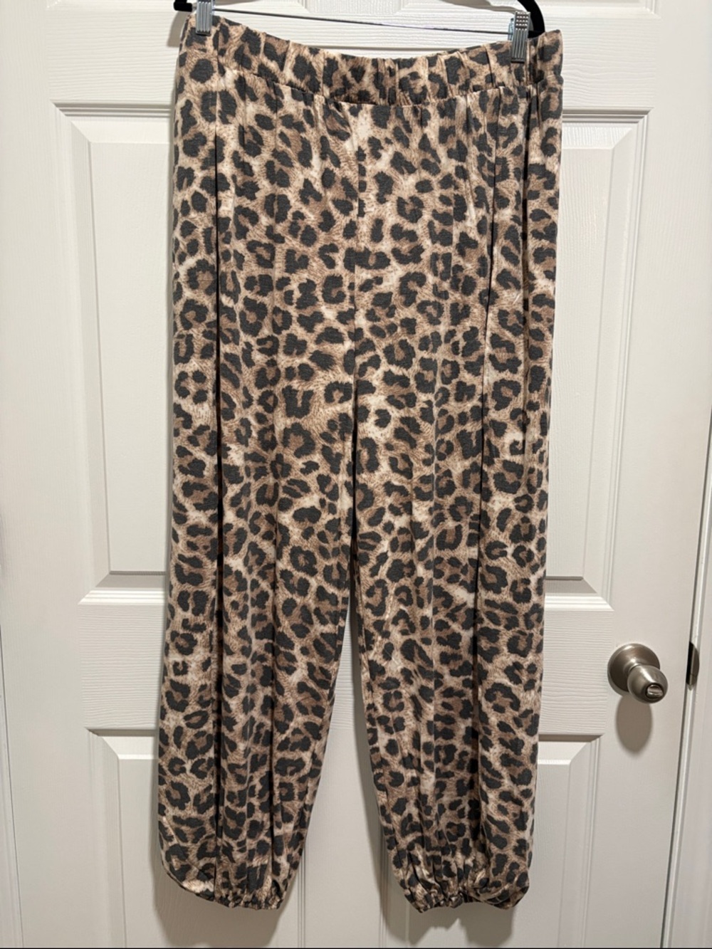 Zenana Brown Leopard Print Side-Split Pull-on Jogger Size 3X NIP - Picture 6 of 15